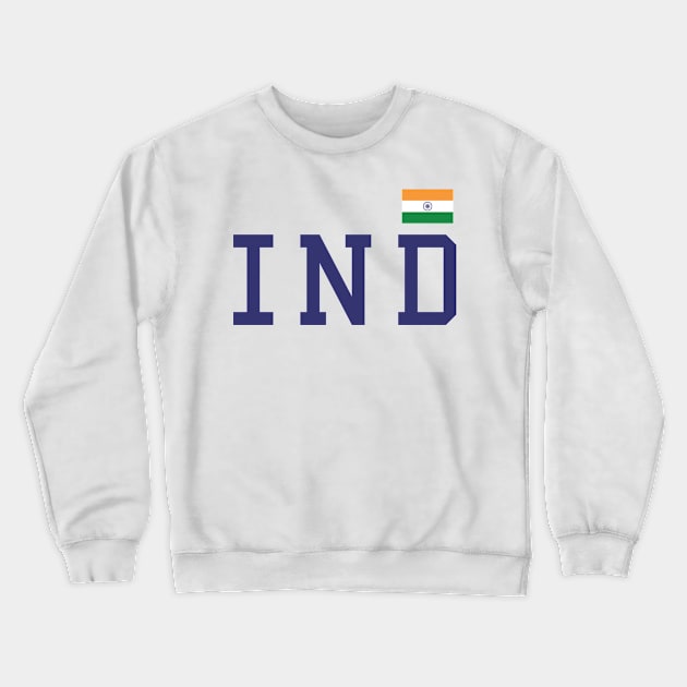 IND India Flag in Tricolor Desi Indian Patriotic Design Crewneck Sweatshirt by alltheprints